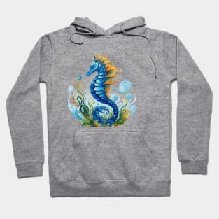 Watercolor Seahorse Hoodie